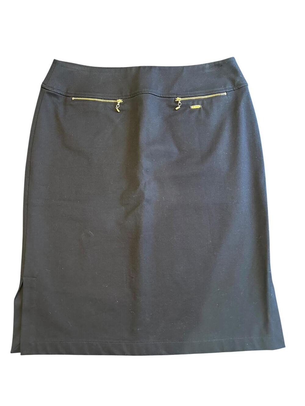 Vintage St. John Sport Black Side Slit Skirt